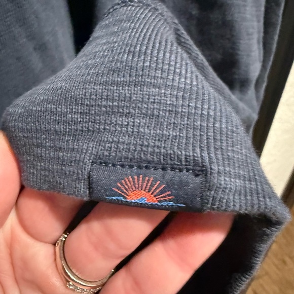 Faherty Sunwashed Slub Organic Cotton Hoodie - Graphite Size XXL. - Picture 6 of 9